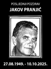 Obavijest o smrti - Jakov Pranjić