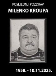 Obavijest o smrti - Milenko Kroupa