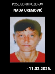 Obavijest o smrti - Nada Uremović