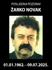 Obavijest o smrti - Žarko Novak