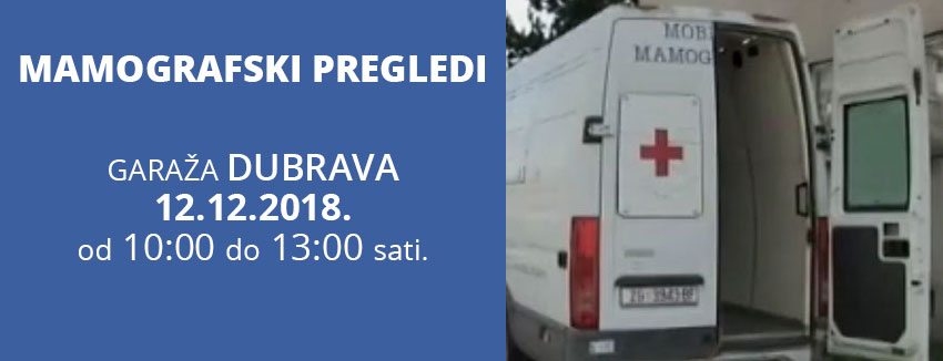 Mamografski pregled 12.12.2018. - garaža Dubrava