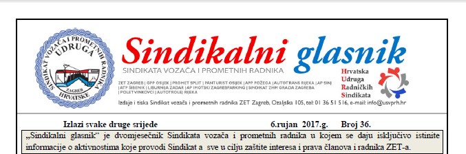 Sindikalni glasnik br 36