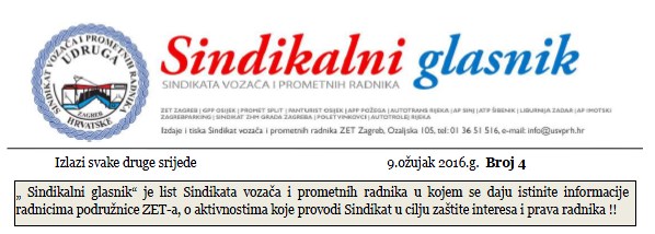 Sindikalni glasnik broj 4